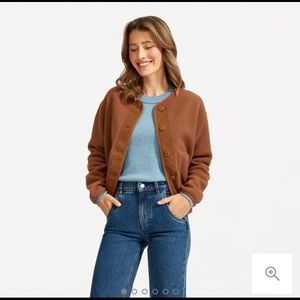 (SOLD) NWT Everlane ReNew Teddy Liner XS Cocoa